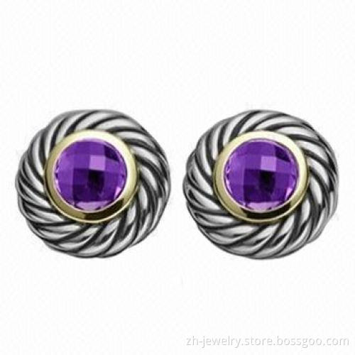 Chandelier Earrings, Material is Sterling Silver Inlay Rhinestone